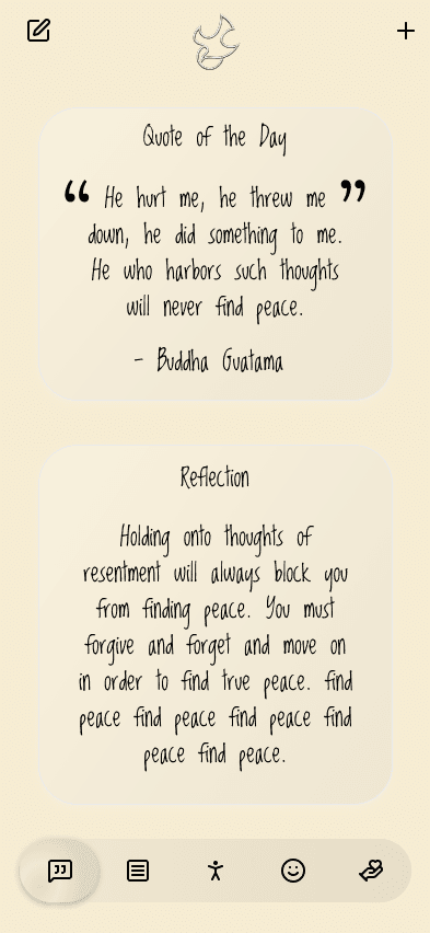 WORLD UTOPIA app — Quote of the Day
